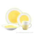 Stoneware Set Dinnerware Pintura Pintura Dinamnerset Stoneware